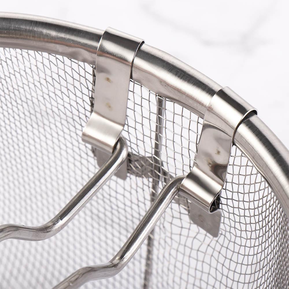 Stainless Steel with Handle Foldable Mesh Net Cooking Tools Food Colander Filter Frying Basket