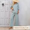 JPNTKY Women's Fashion Casual Long Sleeve V Neck Pants Suits