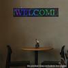 7 Color Changing LED Sign 40x8 Inch Aluminum Frame Plastic Panel SMD LED Low Energy Consumption for Indoor Outdoor Business Sign