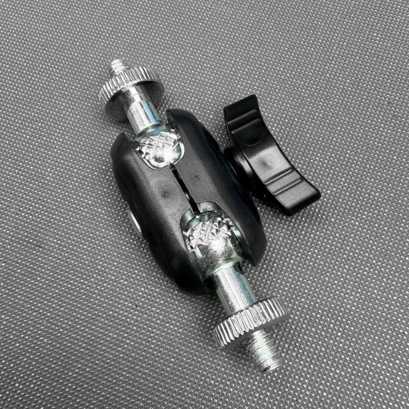 Durability Metal Plastic Construction Double Ball Dead Adapter for Camera Tripods Mic Stand Featuring Easy Installation