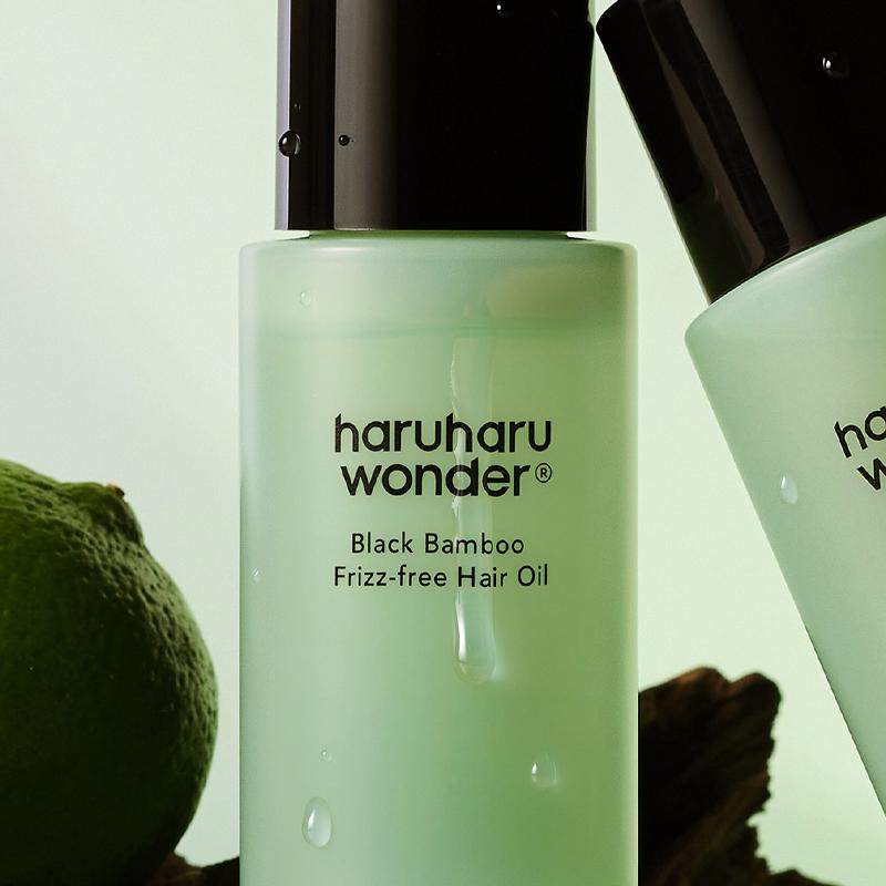 HARUHARU WONDER Черное бамбуковое масло для волос без пушистости 80 мл