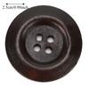 50pcs Dark Brown 4 Hole Buttons Wide Edge Sewing Buttons Craft Wooden Buttons  DIY Craft