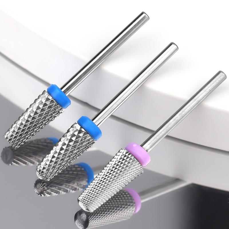 Cross-border Tungsten Steel Nail Art Grinding Head Set: Cone-shaped Cuticle and Nail Remover