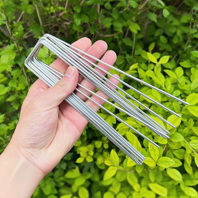 Outdoor U-shaped Steel Ground Stakes