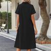 Summer Dresses For Women Button Down Shirt Dresses Aline Long Sundress Short Sleeve Beach Travel Cover Up
