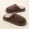 Cartoon Bear Cotton Slippers Autumn and Winter Indoor Home Velvet Warm Non-slip Thick-soled Couple Plush Slippers
