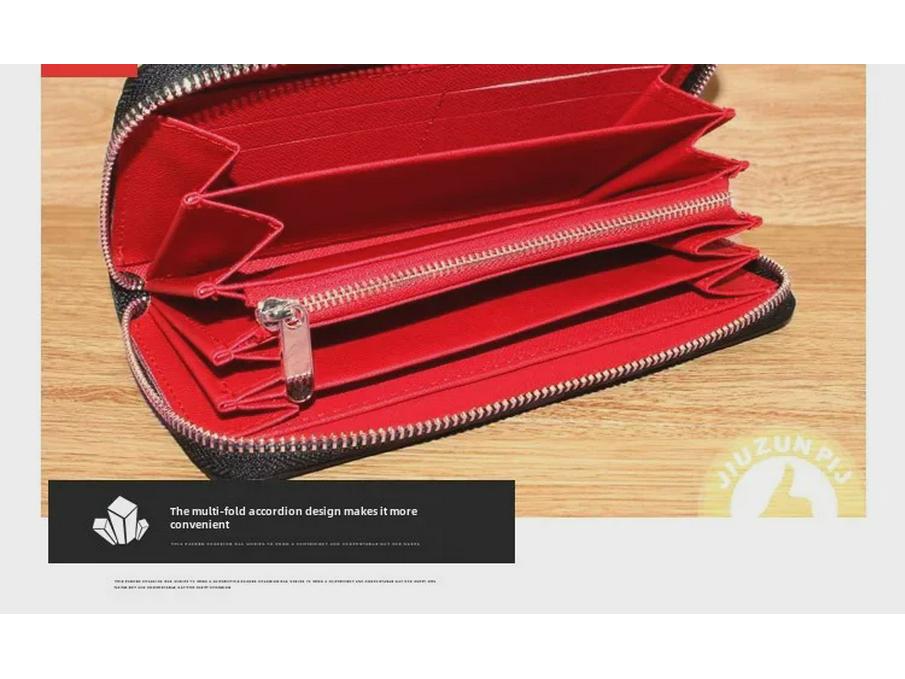 Straw Pattern Microfiber Leather Wallet for Men and Women - Customizable Design