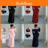 Elegant Bodycon Dress With Pleats For Evening Parties In Polyester Spandex Fabric