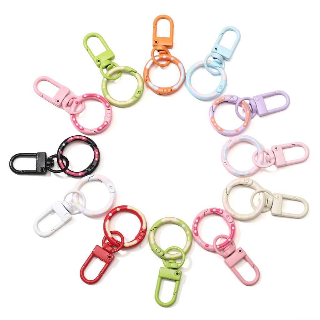 1Set/bag Alloy Donut Spring Buckle Door Buckle For DIY Jewelry Making