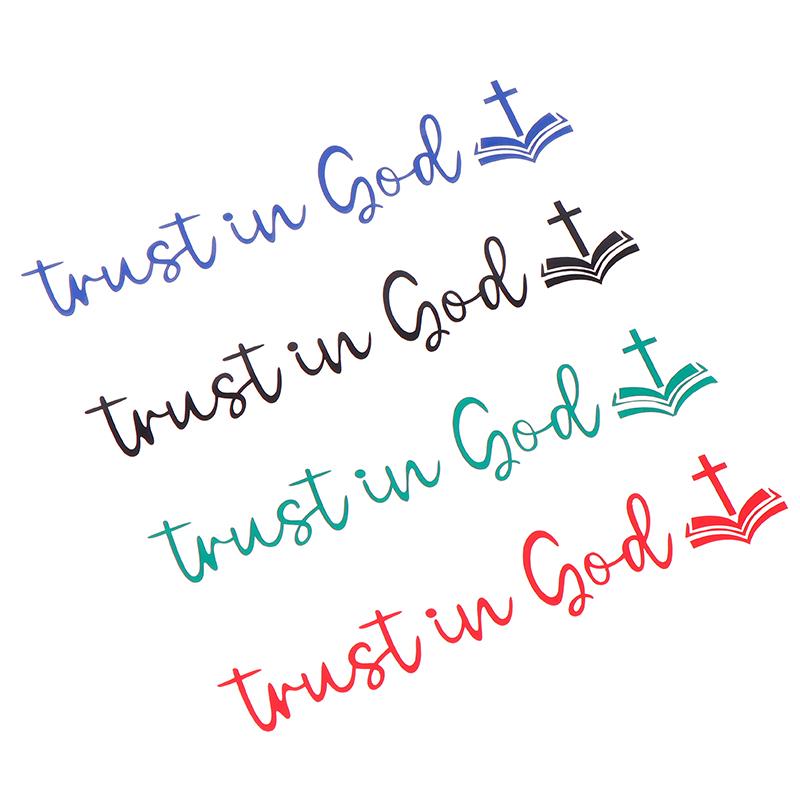 Trust In God Mirror Decal, Car Decals For Women, Faith Mirror Decal, Cute Vinyl Decal, Christian Car Mirror Decal, Religious Car
