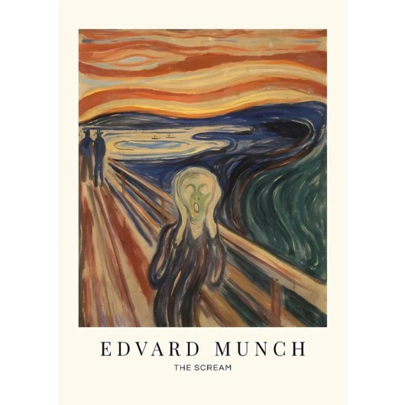 Mid Century Vintage Abstract Landscape Canvas Prints Retro Wall Art for Living Room Decoration Posters and Prints for Home Dec