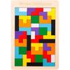PLAONGU Building Block Puzzle Pentomino Tetris Educational Toy Wooden Tetris Puzzle Jigsaw Colorf...