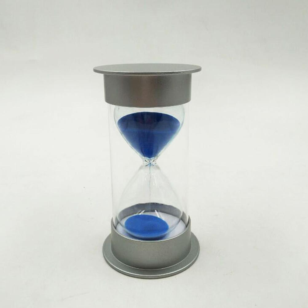 Sanduhr 20 Minuten Sanduhr Sand Uhr Sand Timer Home Desktop Bücherregal Dekor Kinder Weihnachten Geburtstag Geschenk (Silber und Blau)