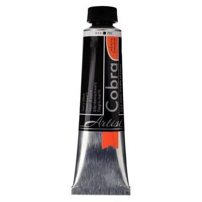 Oil Paint - Cobra - Ivory Black - 40ml Tube - Watermixable - Artist Quality
