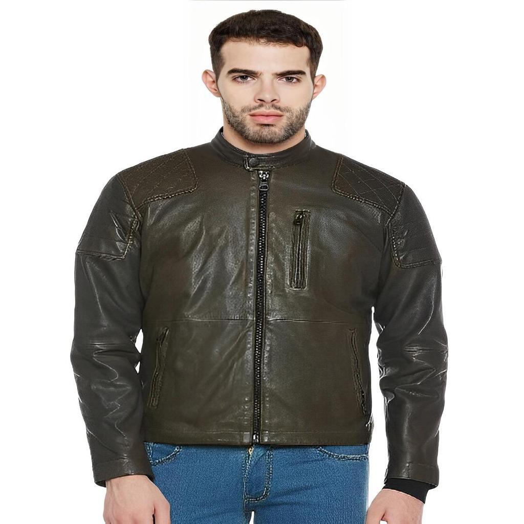 NOORA Men's Real Leather Jacket ST028