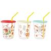 Skater SIH3ST Tumblers with Straws, Set of 3, 320ml, Made in Japan, Bread Thief Design