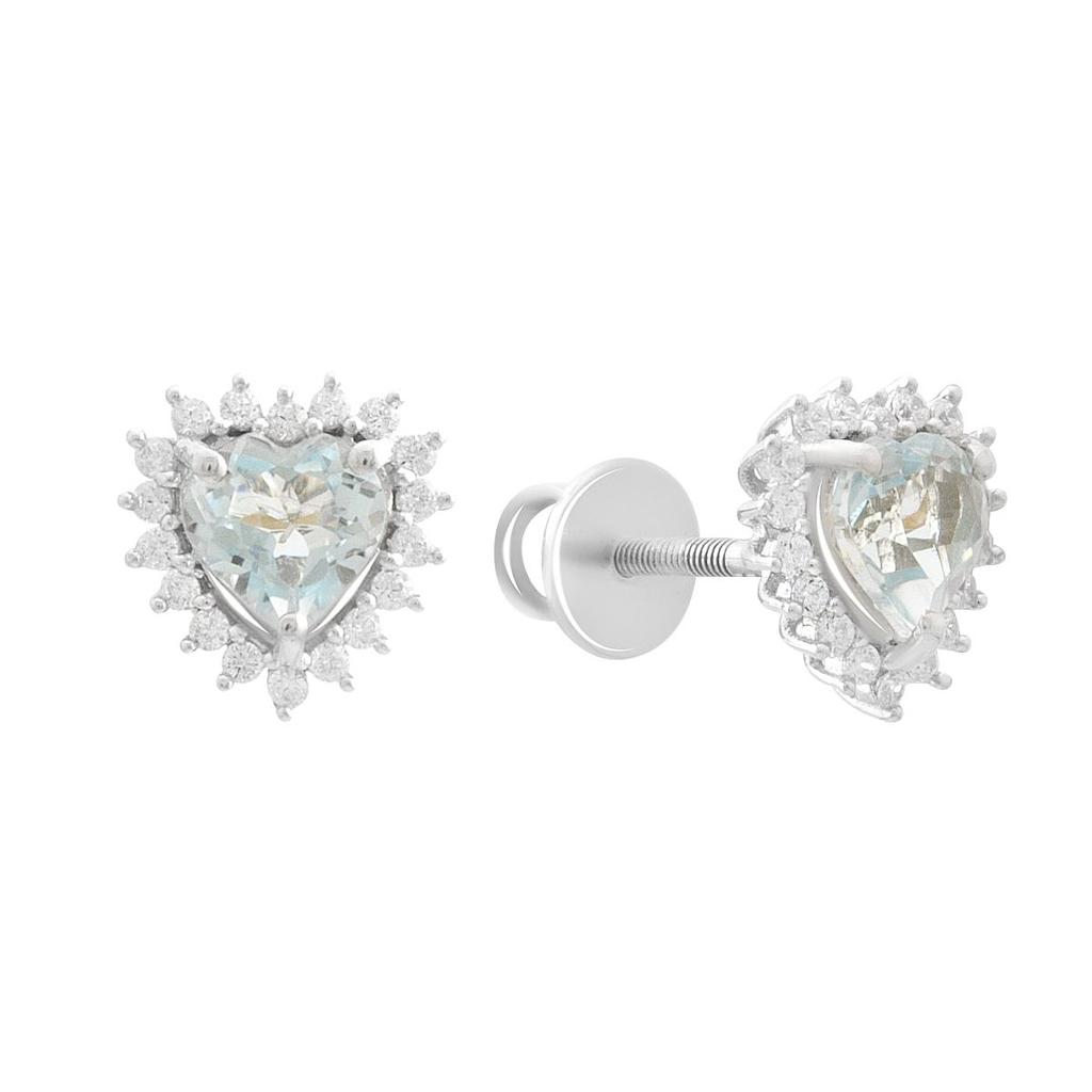 Серебряные серьги с натуральным топазом 1.777ct (2188469)
