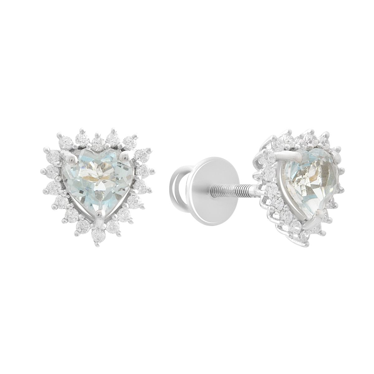 

Silver earrings with natural topaz 1.777ct (2188469) небо синє світло кольору