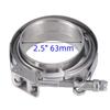 304 Stainless Steel 2" 2.25" 2.5 3 Inch 51 63 76 Mm V Band Clamp Turbo Exhaust Pipe Vband Clamp Male Female Flange V Clamp Kits