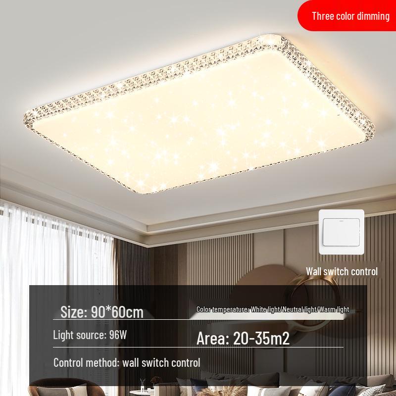 Luxury Crystal LED Ceiling Light for Bedroom, Study, Living, and Dining Rooms
