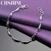 CHSHINE 925 Sterling Silver Water Drop Chain Bracelet Fashion Charm Wedding Party For Women Jewelry
