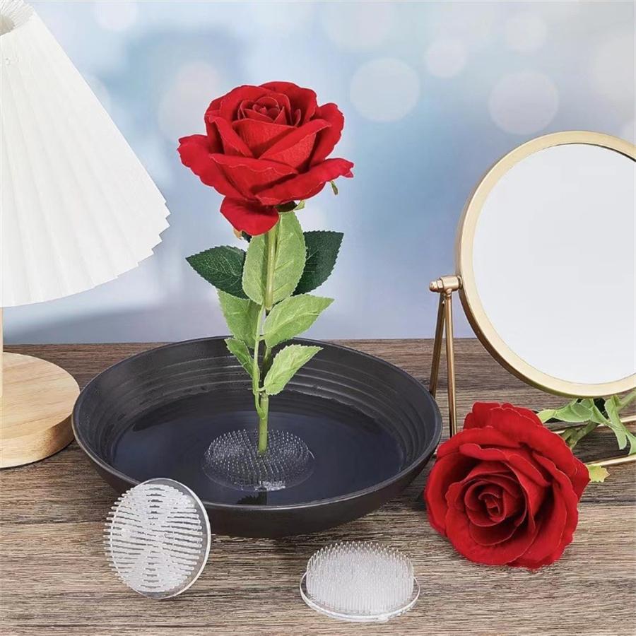 1 Jianshan Flower Arrangement Device, Suction Cup Buckle Flower Arrangement Flower Arrangement Base, Round Flower Arrangement Fixing Tool for Pla