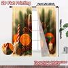 2pcs,Curtains Christmas Cozy Wine Pinecone Poinsettia Popular Creative Curtains Durable 100% Polyester Fabric Curtains Outdoor