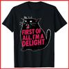 Przede wszystkim Jestem Zachwycającym Mruczącym Czarnym Kotem Czarny Bawełniany T-shirt S-5XL