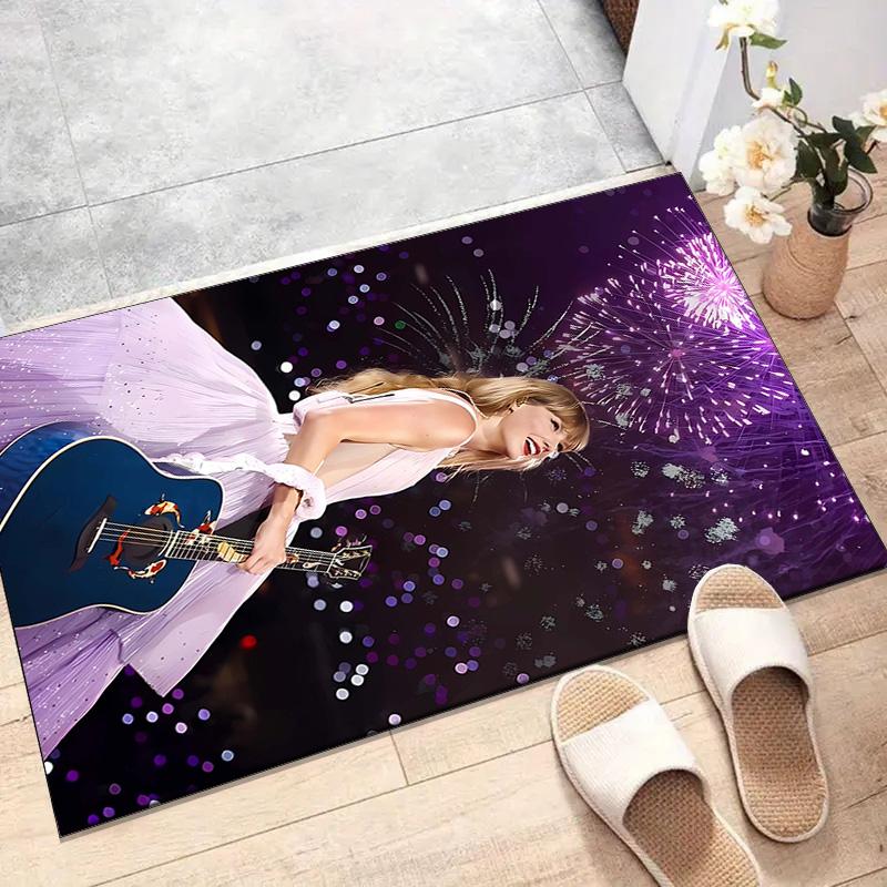 1pc Taylor Swift2 Design Printed Area Rug Carpet for Bedroom Living Room Home Decor Rugs Mat Non Slip Mat Rug for Bedside