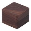 Wood Ring Box Retro Beautiful Portable Magnet Button Black Walnut Ring Box for Proposals