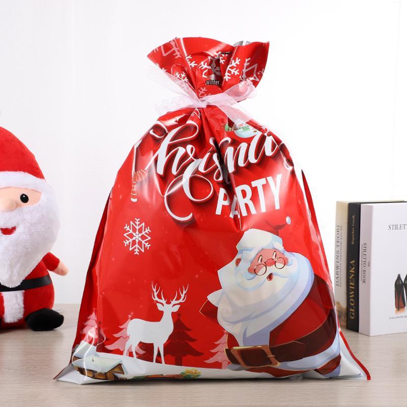 Festive Christmas Tree Candy Drawstring Gift Bag