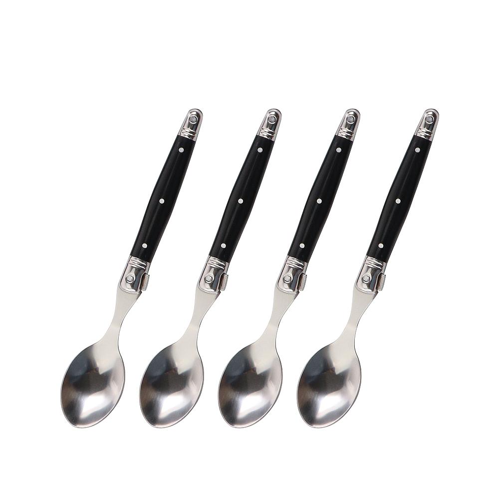 

Jaswehome 4 шт. столовых приборов из нержавеющей стали Laguiole набор острых ножей для стейка вилок ложек для супа чайных ложек кухонная столовая посуда