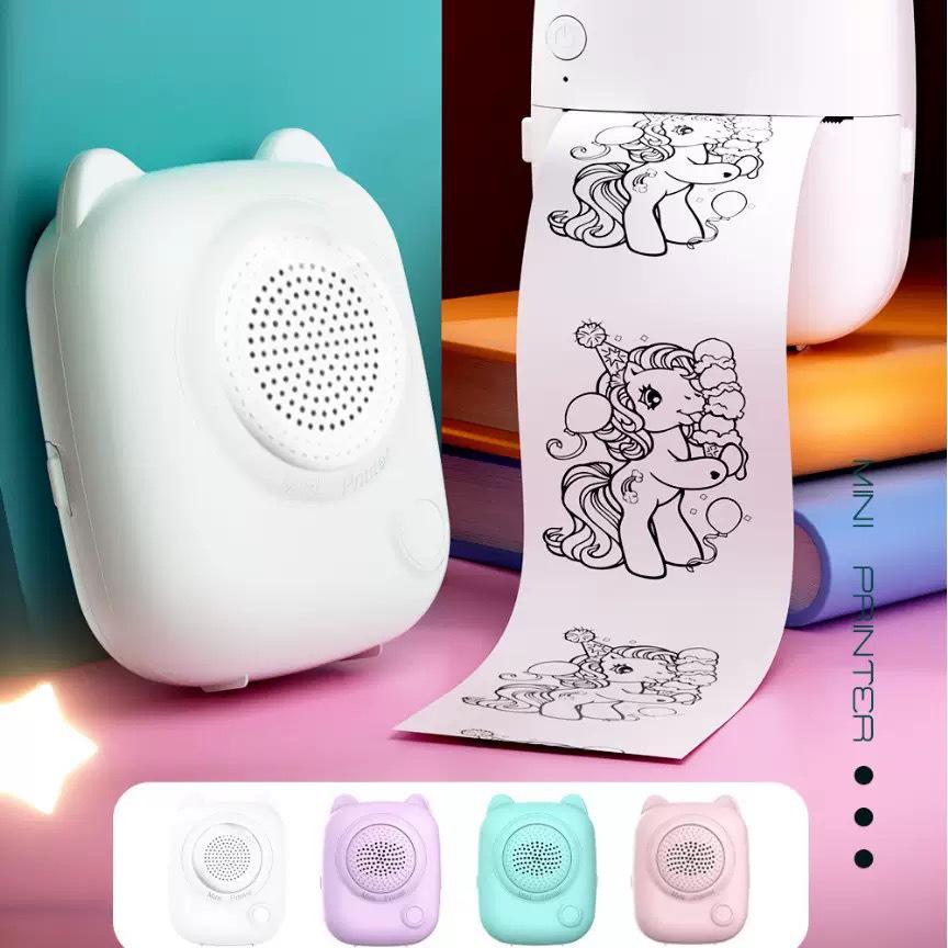 AI Children s Sticker Printer: Smart Voice & Image Generation Toy M8 Ai White