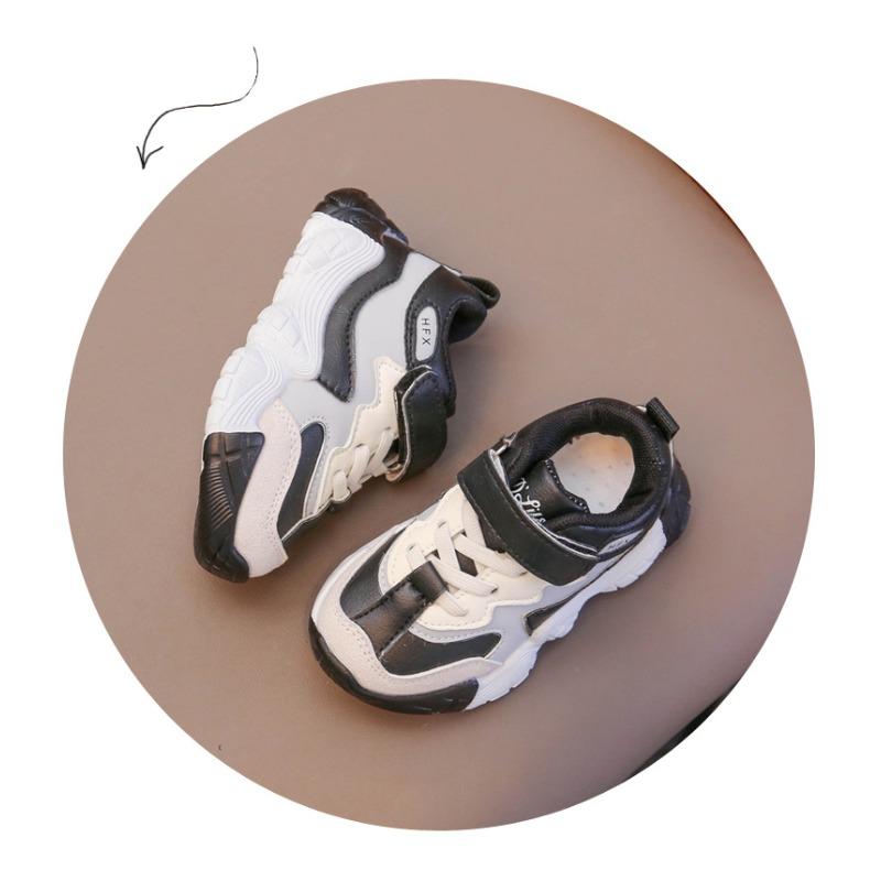 Boys' shoes sneakers spring and autumn girls' dad shoes children's leather shoes baby autumn board shoes breathable