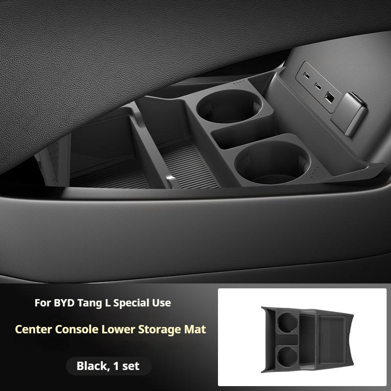 For 25 Models of BYD Tang L Car Central Control Lower Storage Box Armrest Storage Tray Silicone Non-slip Pad Modify Accessories