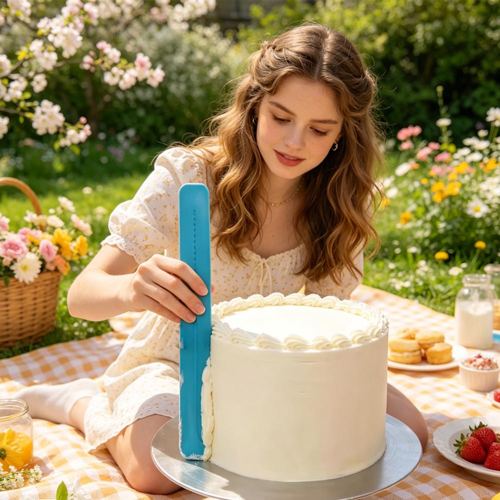 PP Cake Leveler Smoother With Adjustable Height,Fondant Plastic Scraper,Smoothing Tool For Smoothing The Edges Plastic Scraper T