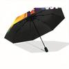 1pc Happy Ghosts and Pumpkins Halloween Durable Cartoon Folding Umbrella, Portable 3-Fold Compact Umbrella for Men and Women, Suitable for Travel