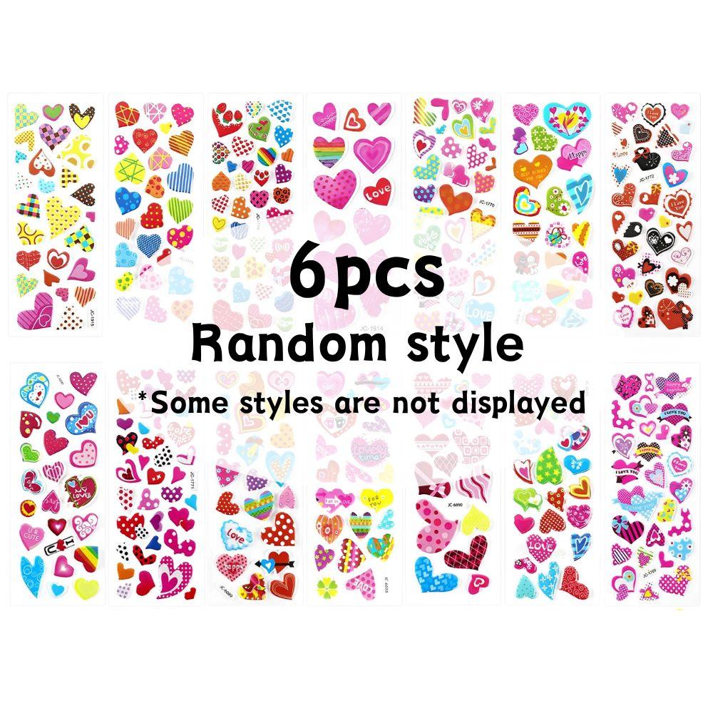 

6/12/24pcs 3D Love Bubble Stickers Cartoon DIY Scrapbook Photo Album Decoration Creative Gifts Cute Stationery School Awards YMY