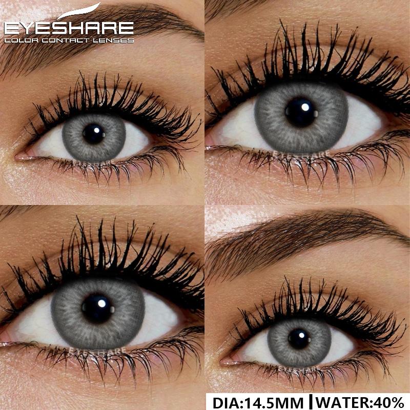 14.5mm Natural Brown Color Contact Lenses 1 Pair Soft Comfort Yearly Use Blue Eye Lenses Gray Pupils Lens Green Contact