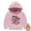 New Style Velvet-Enhanced Hooded Sweatshirt Two-Piece Set for Boys and Girls - Thick Warm Clothing for Autumn and Winter