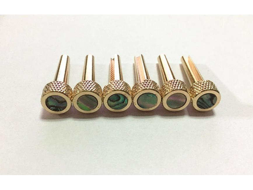 Acoustic Guitar String Pins & Tailpins - Brass & Shell Options White Shell Single