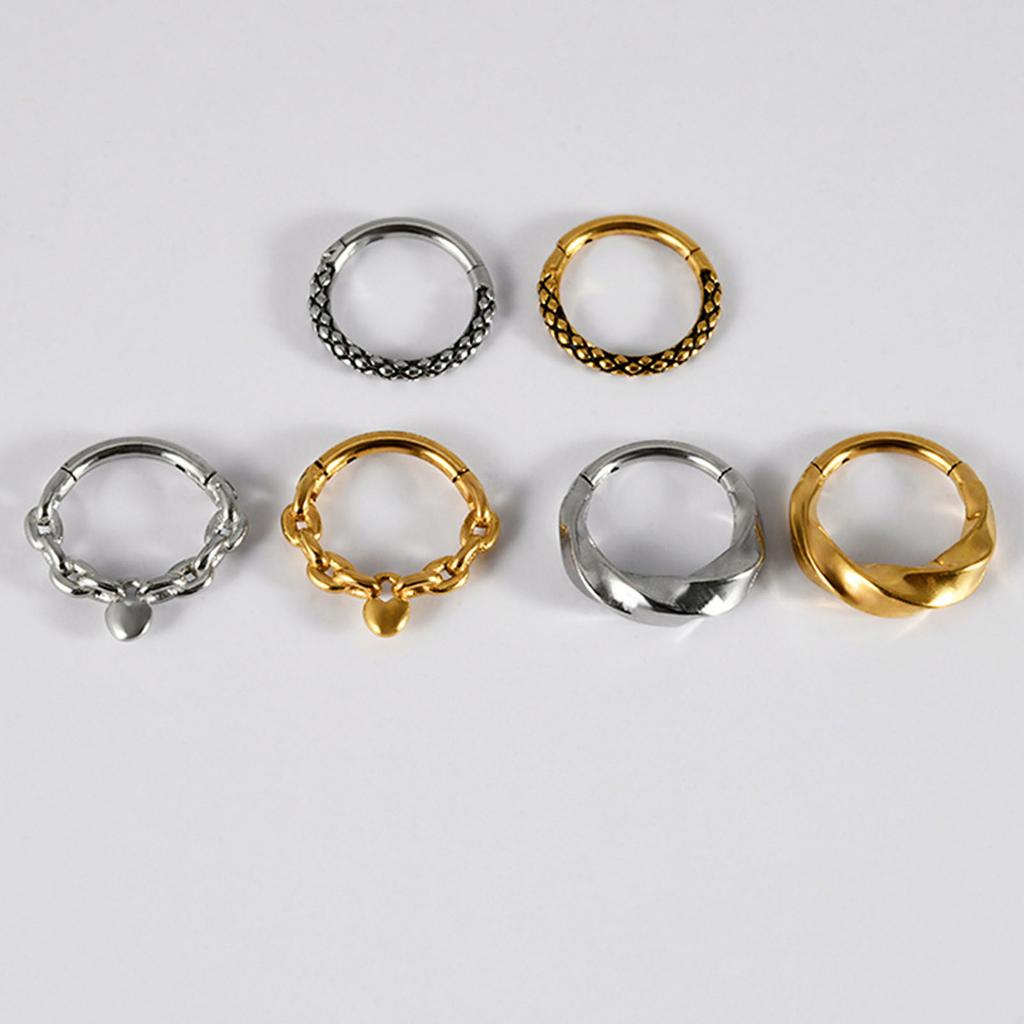Multifunctional Nose Ring Seamless Design Comfortable Wear Body Piercing Jewelry Stainless Steel Fashion Accessories