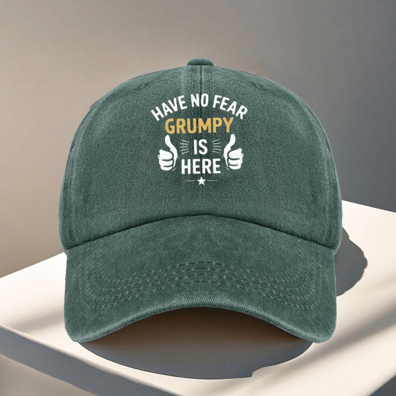 Adjustable Vintage Baseball Cap  Have No Fear Grumpy Is Here Print Breathable and Hand Washable Perfect for Outdoor Sports