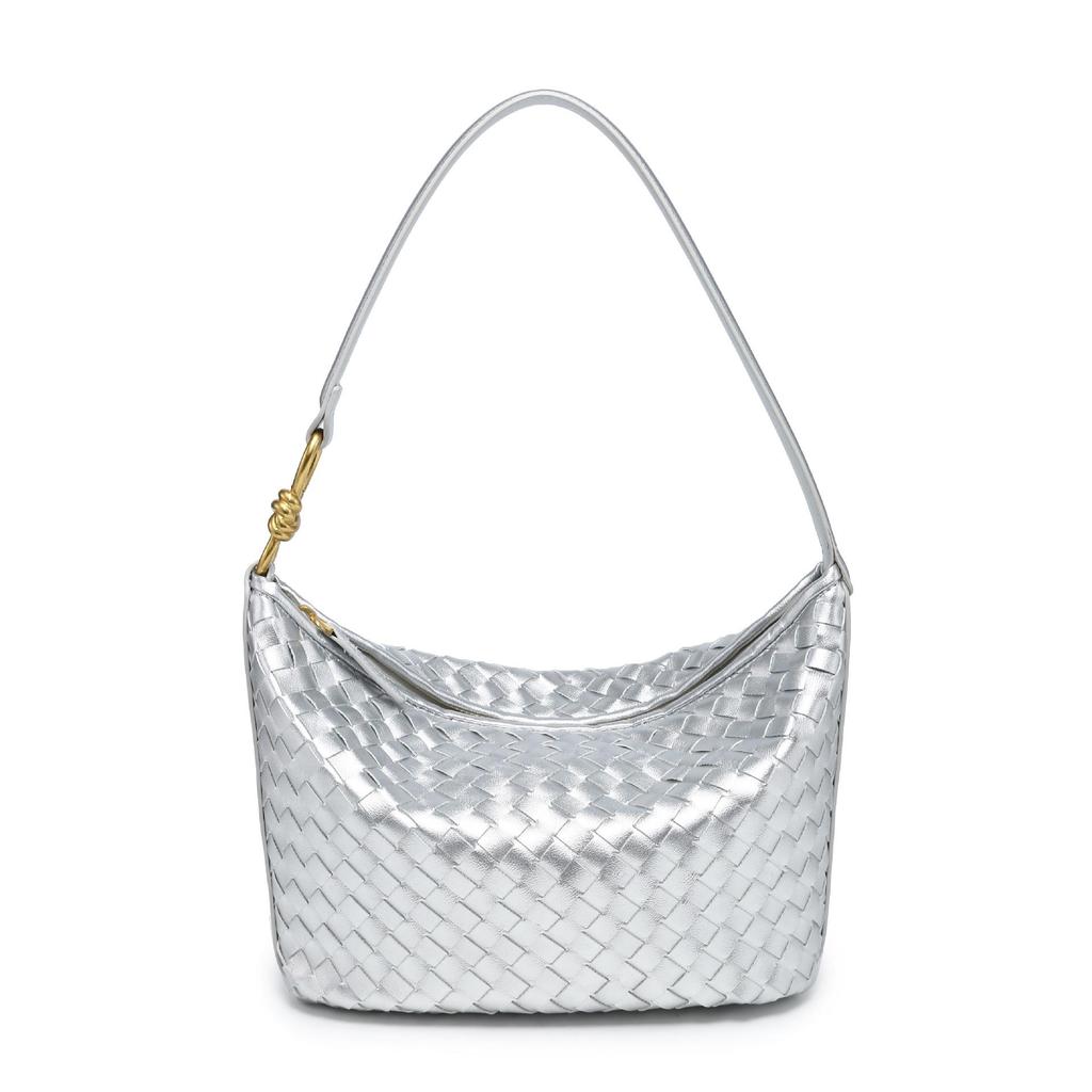 Handmade Women's Soft Leather Woven Shoulder Bag