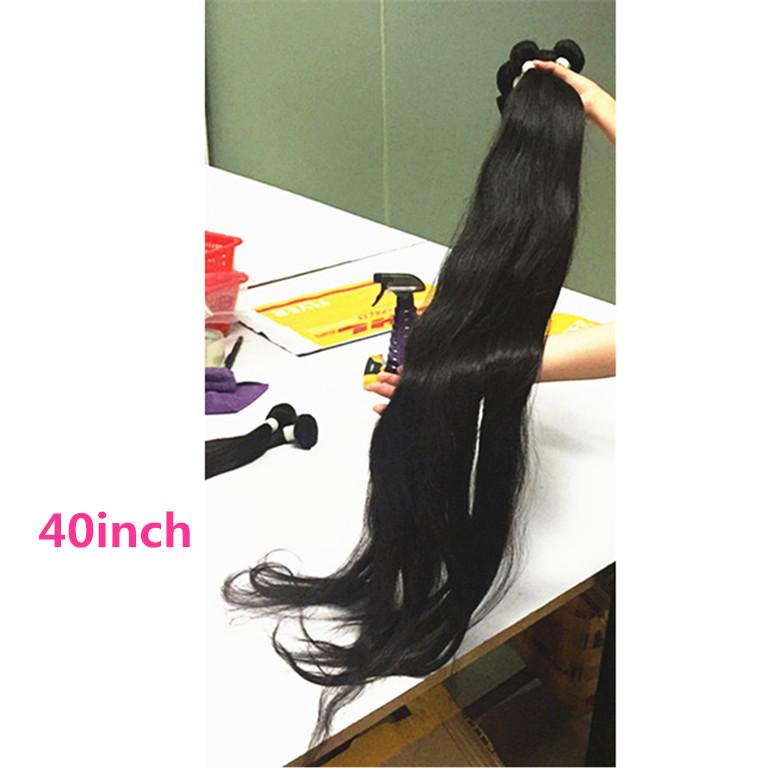 Long Hair MOQ 1 Piece Virgin Hair Weft 8 10 12 14 16 18 20 22 24 26 28 30 32 34 36 38 40 Inch Raw Straight Brazilian Hair Bundle