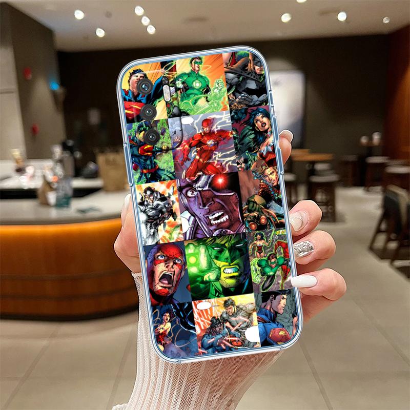 RE42 Justice league Transparent Phone Case for Motorola Moto Edge 20 30 40 50 S30 Fusion Ultra Pro Neo Lite + G200 G23