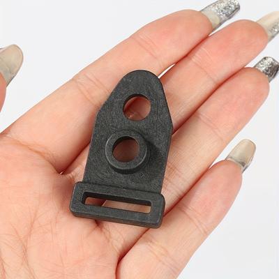 100 Stück Schwarze Zeltfußklemme mit Doppeltem Auge Windseil-Schnalle für Outdoor-Camping-Reise-Zeltclip-Zubehör