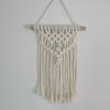 Boho geflochtenes Wandbehang, Geometrischer Wandbehang, Geknüpfter Baumwollseil Wandbehang mit Quasten für Zuhause Schlafzimmer Kinderzimmer Eingangsbereich Wandkunst