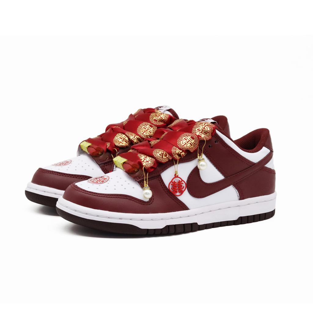 Nike Dunk DIY Create Name Letter Leather Slip Resistant Abrasion Resistant Low Top Skateboard Shoes Unisex DV0833-115(Team664-S-BOX)