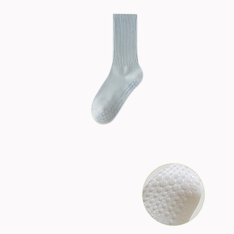 Mid-Calf Yoga Socks Anti-Slip Breathable Sweat-Absorbing Odor-Free Massage Sole for Pilates Gym Fitness Floor Socks